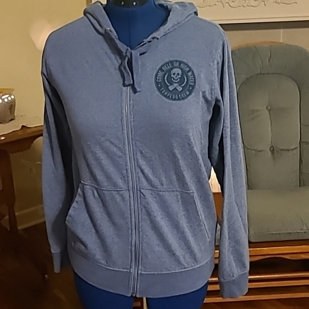 Patagonia, Navy torpedo crew blue full zip hoodie. Sz.men's S.(#704)